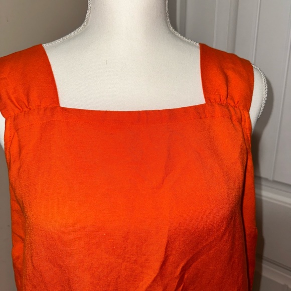 Loft orange Linen shift dress - Picture 8 of 10